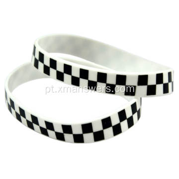 Pulseira de silicone com relevo personalizado